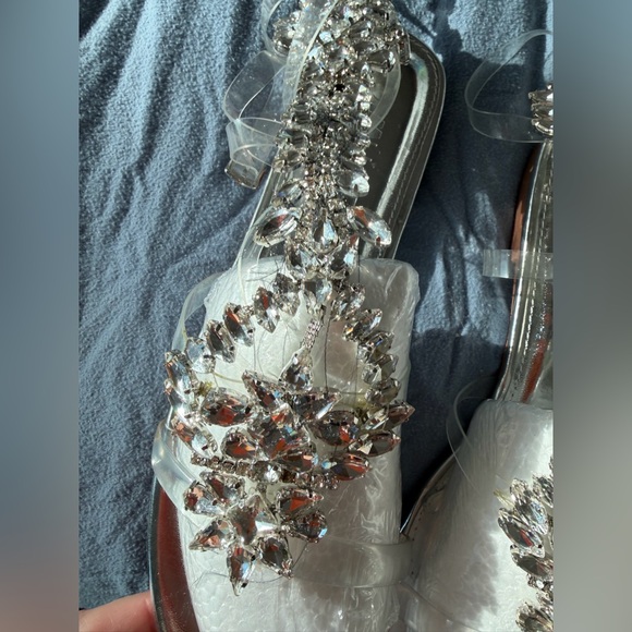 Fashion Nova Crystal Embellished Sandals - Picture 6 of 10